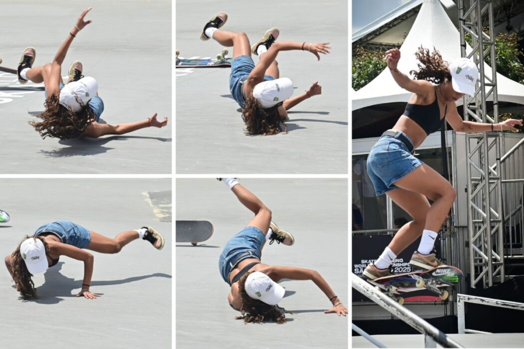 Rayssa Leal cai e torce o joelho