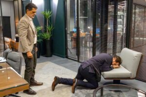 Rogério (Eduardo Moscovis) e Ferette (Murilo Benício) em 'Três Graças'