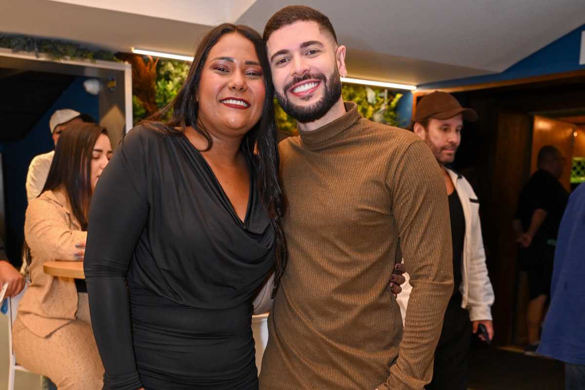 Chaiany e Marcelo na reestreia da peça Choque