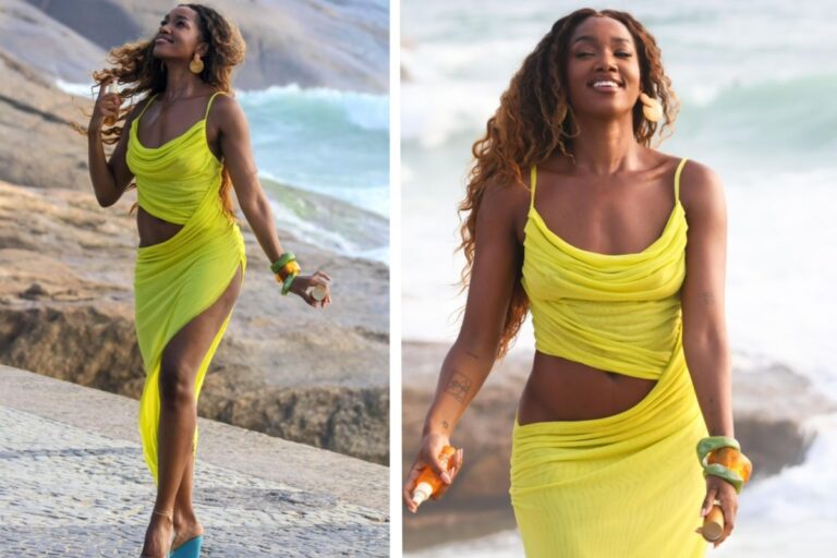 IZA grava comercial na praia de Ipanema