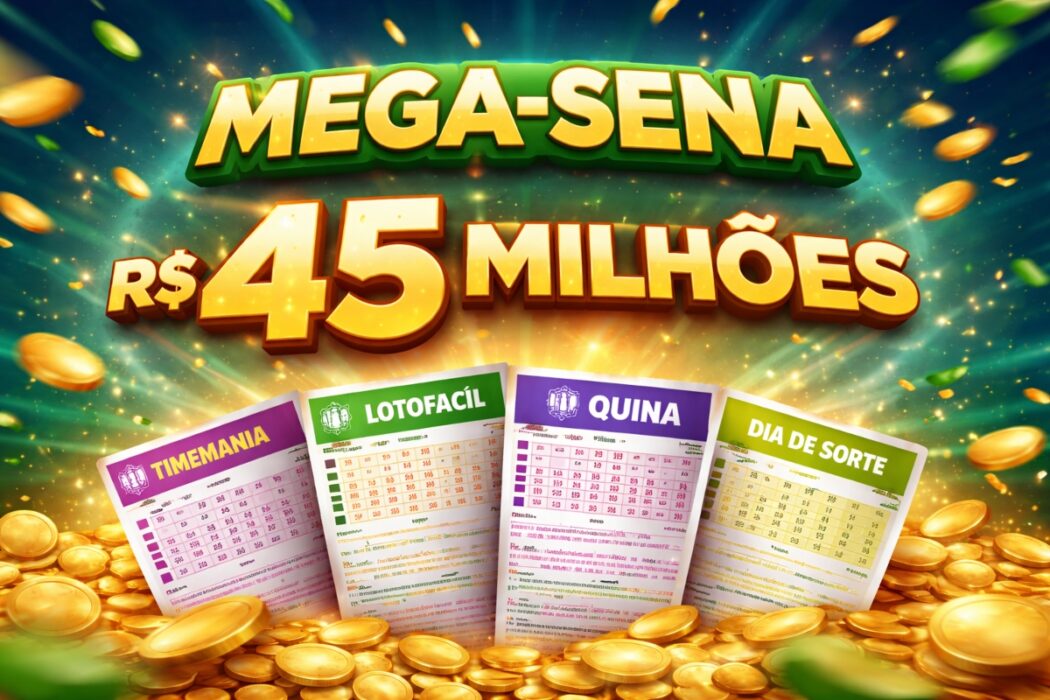 Mega Sena pode pagar R$ 45 milhões