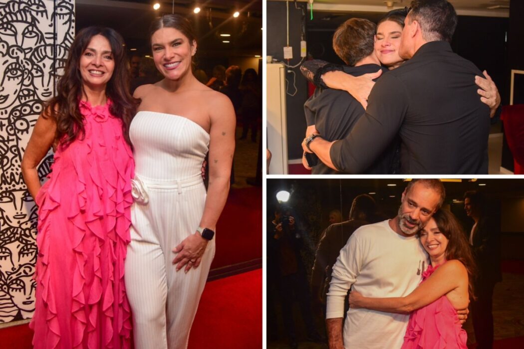 Claudia Ohana e Priscila Fantin estreiam no teatro e recebem familiares